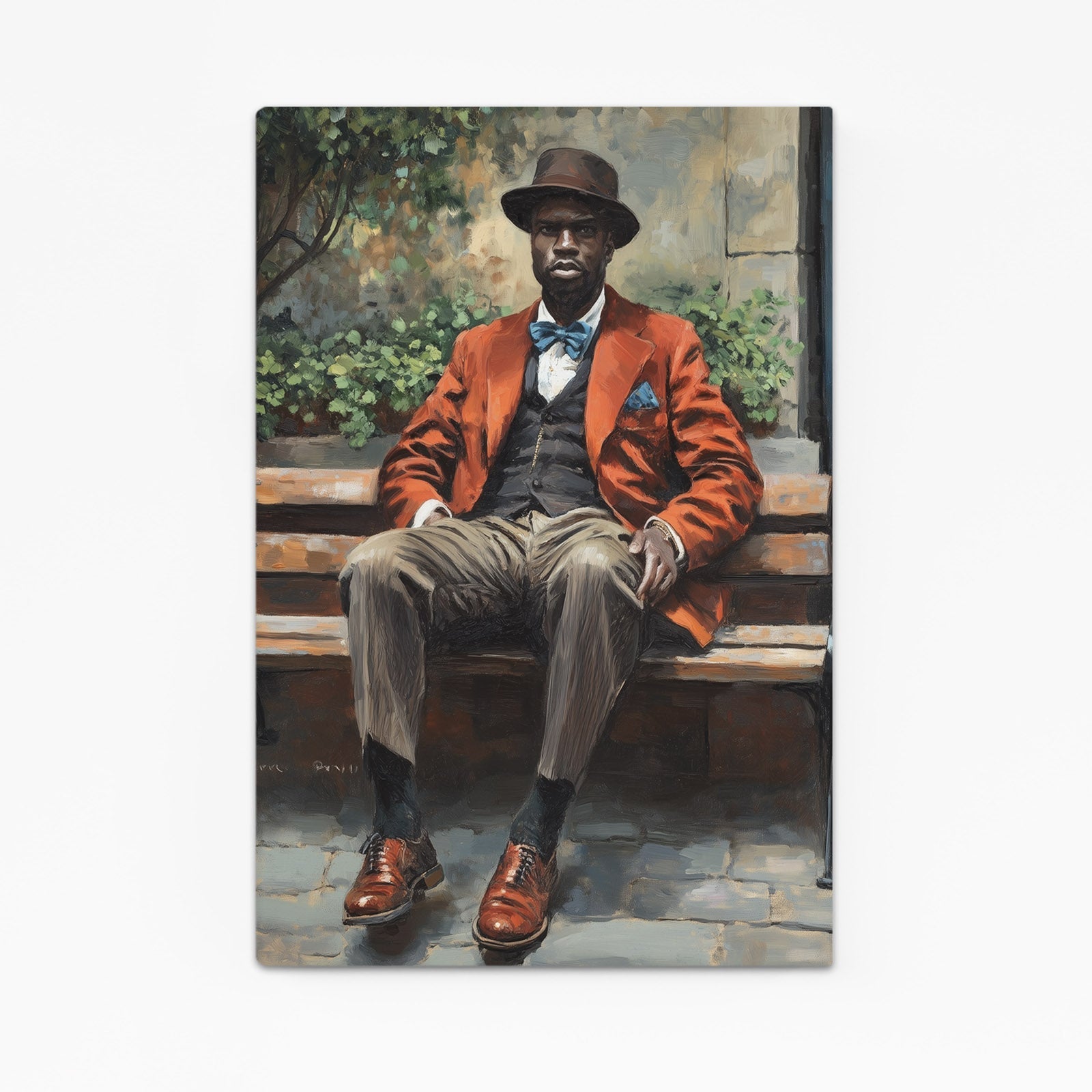 Park African Wall Art — portrait canvas print in brown tones