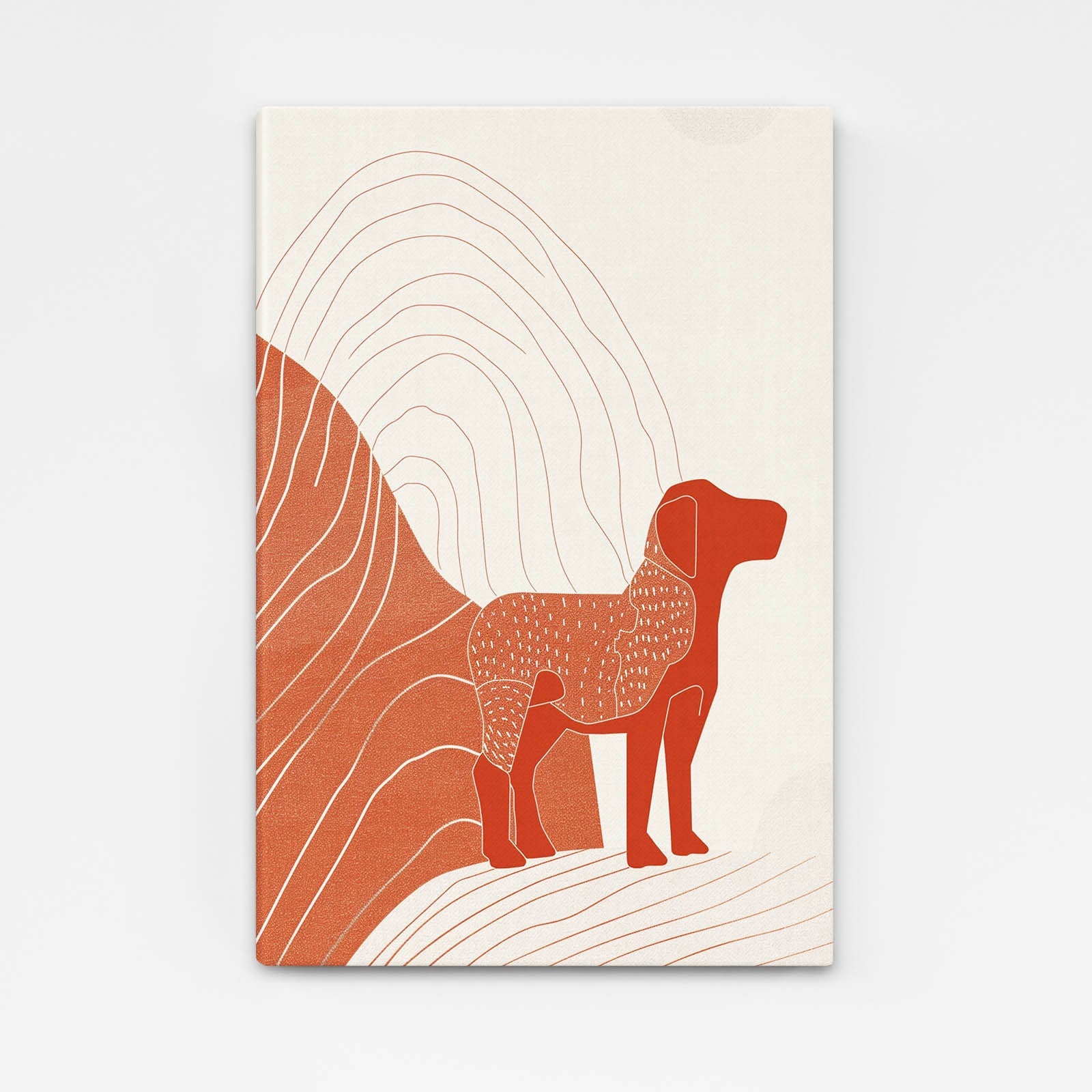 Abstract Boho Dog Canvas