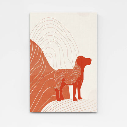Abstract Boho Dog Canvas