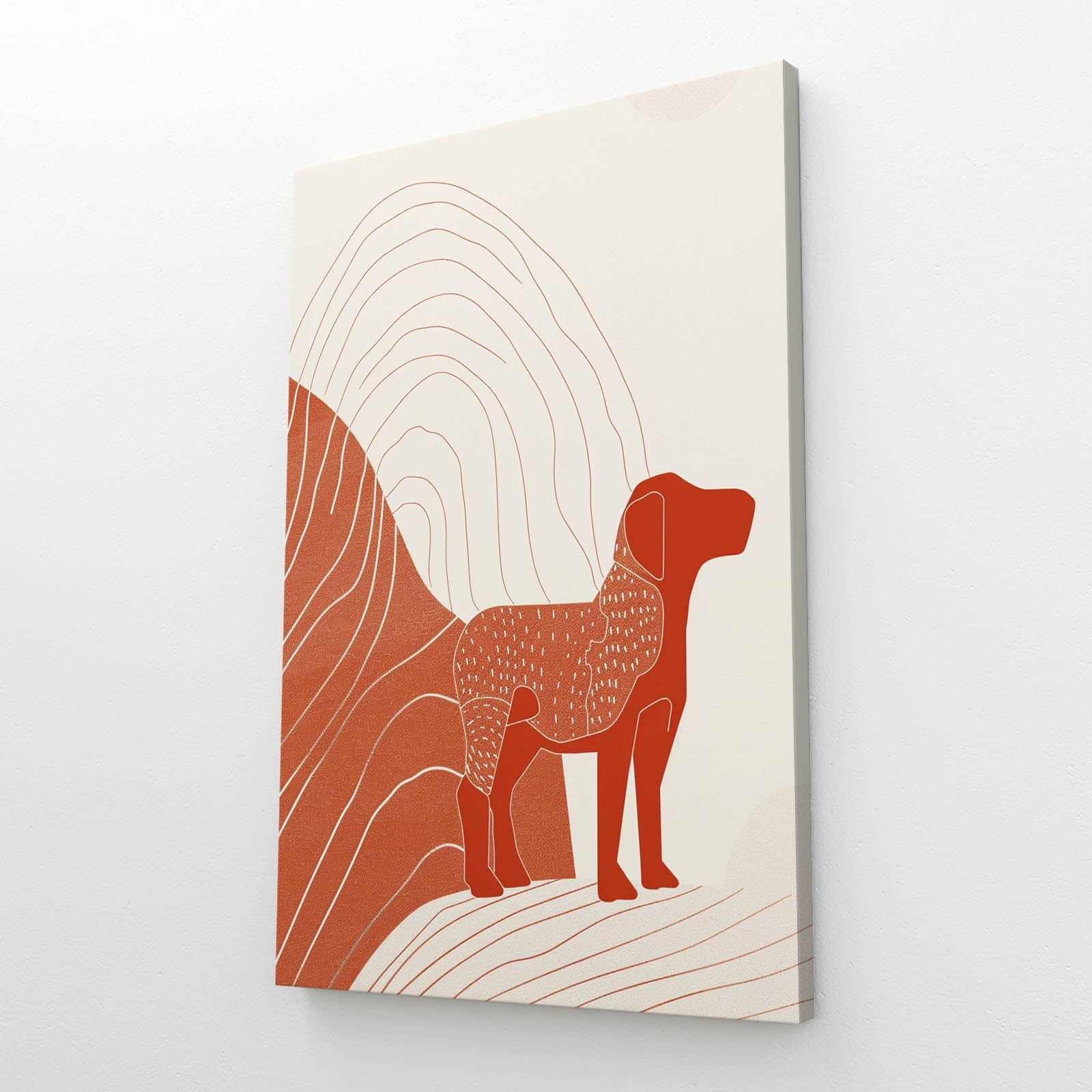 Abstract Boho Dog Canvas