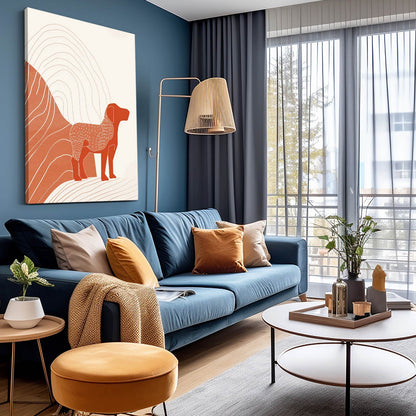 Abstract Boho Dog Canvas