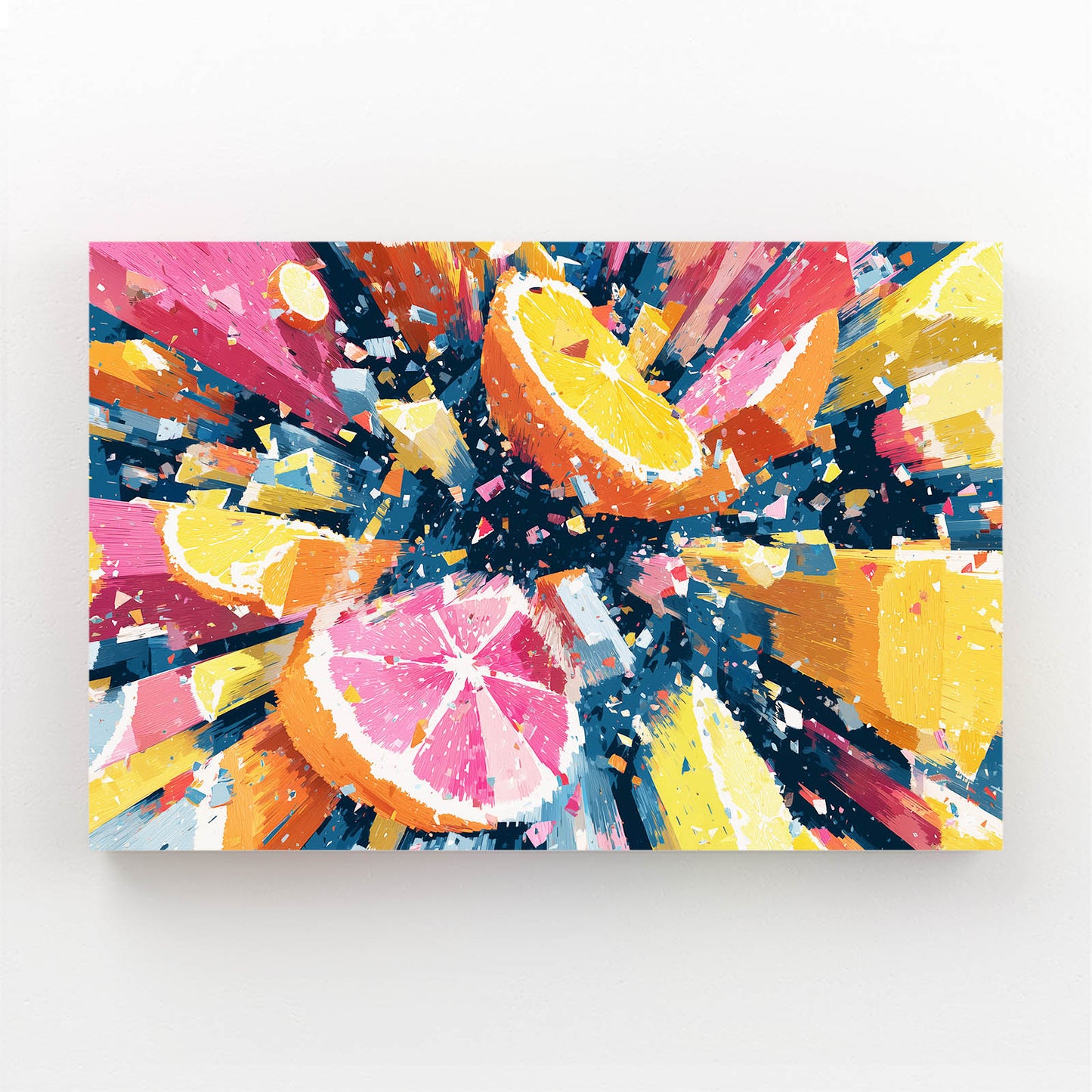 Abstract Citrus Burst Fruit Canvas – abstract citrus burst fruit canvas print
