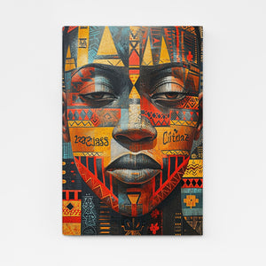 Abstract Face African Art