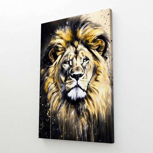 Abstract Lion Canvas