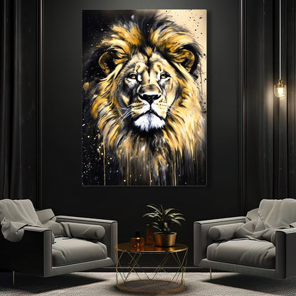 Abstract Lion Canvas