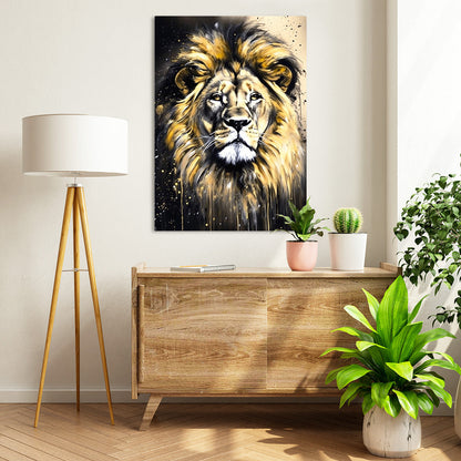 Abstract Lion Canvas