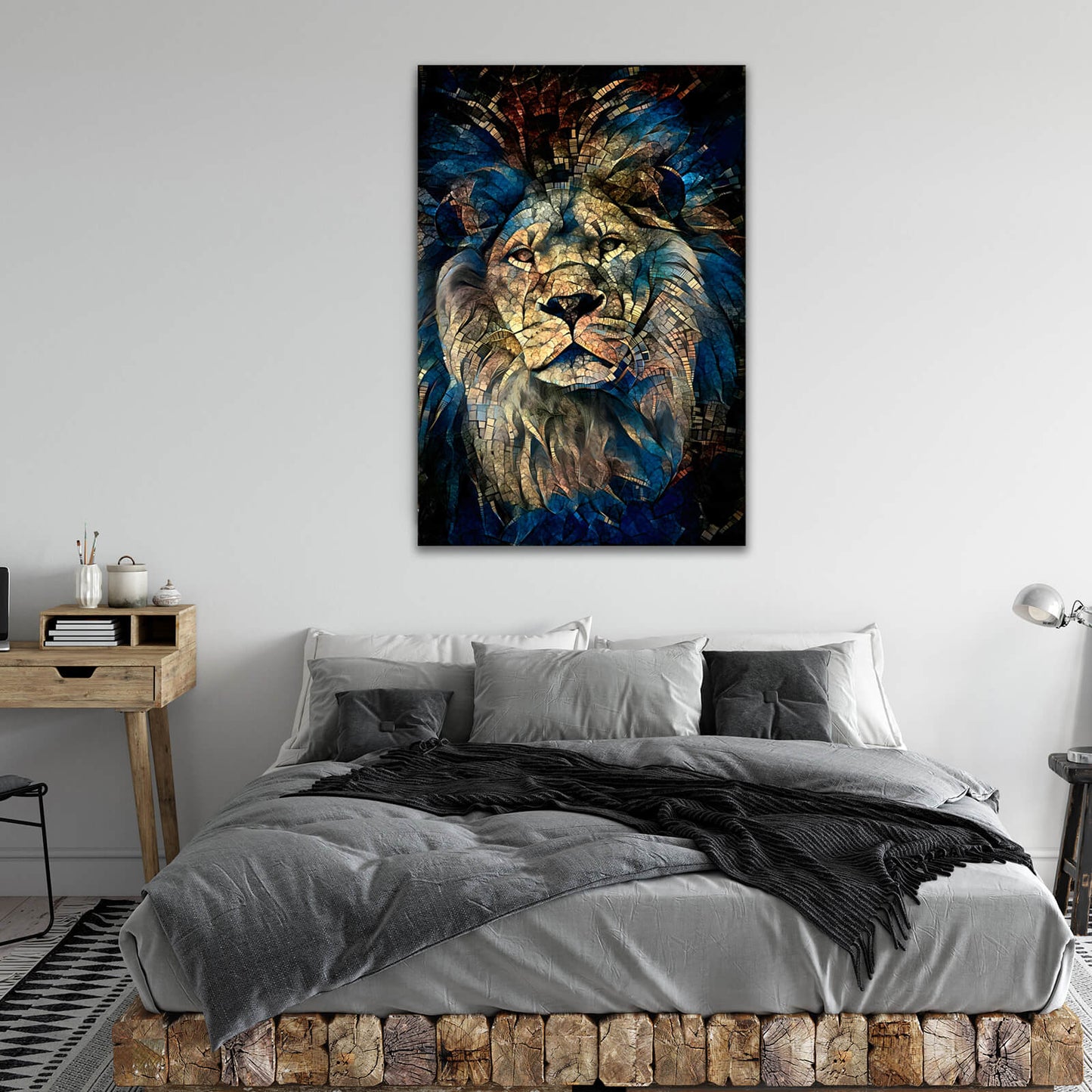 Abstract Lion Paintings On Canvas