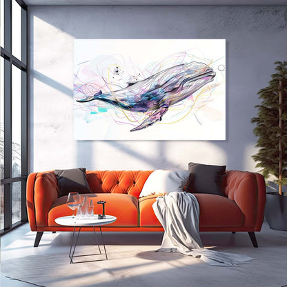 Abstract Whale Art