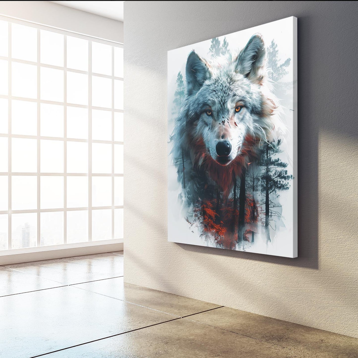 Abstract Wolf Art