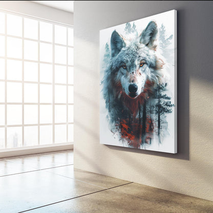 Abstract Wolf Art