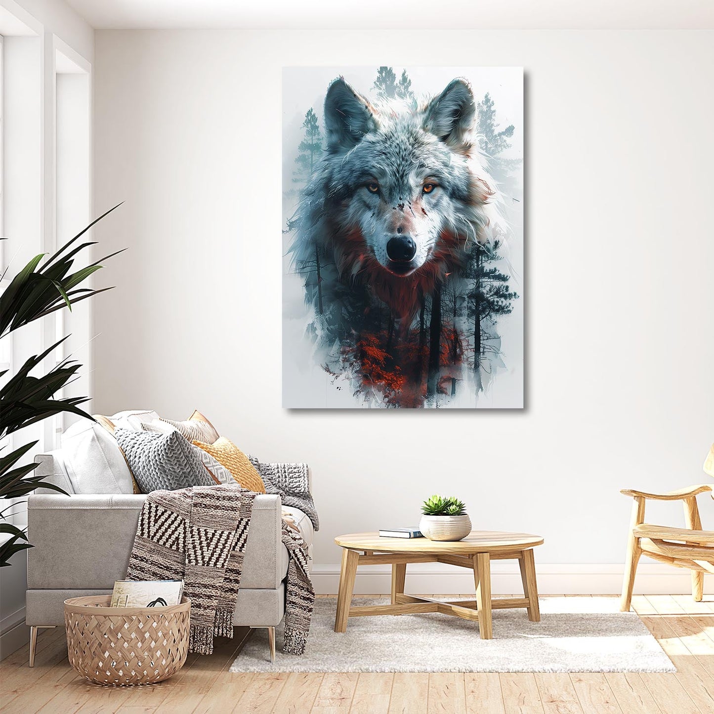 Abstract Wolf Art