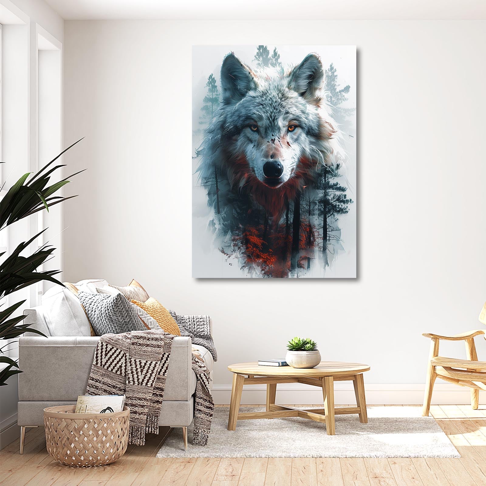 Abstract Wolf Art