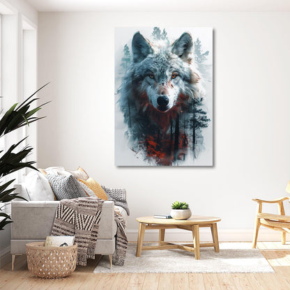 Abstract Wolf Art