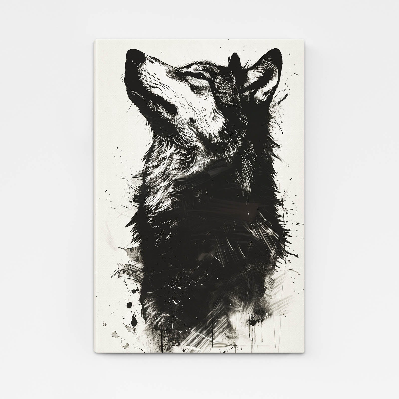 Abstract Wolf Wall Art