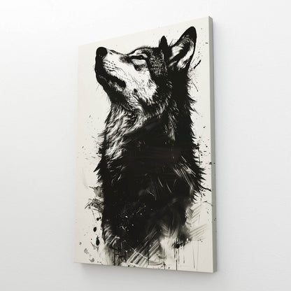 Abstract Wolf Wall Art