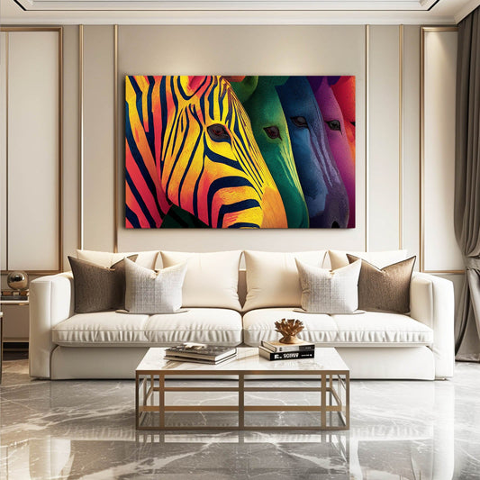 Abstract Zebra Prints – styled in a furnished interior