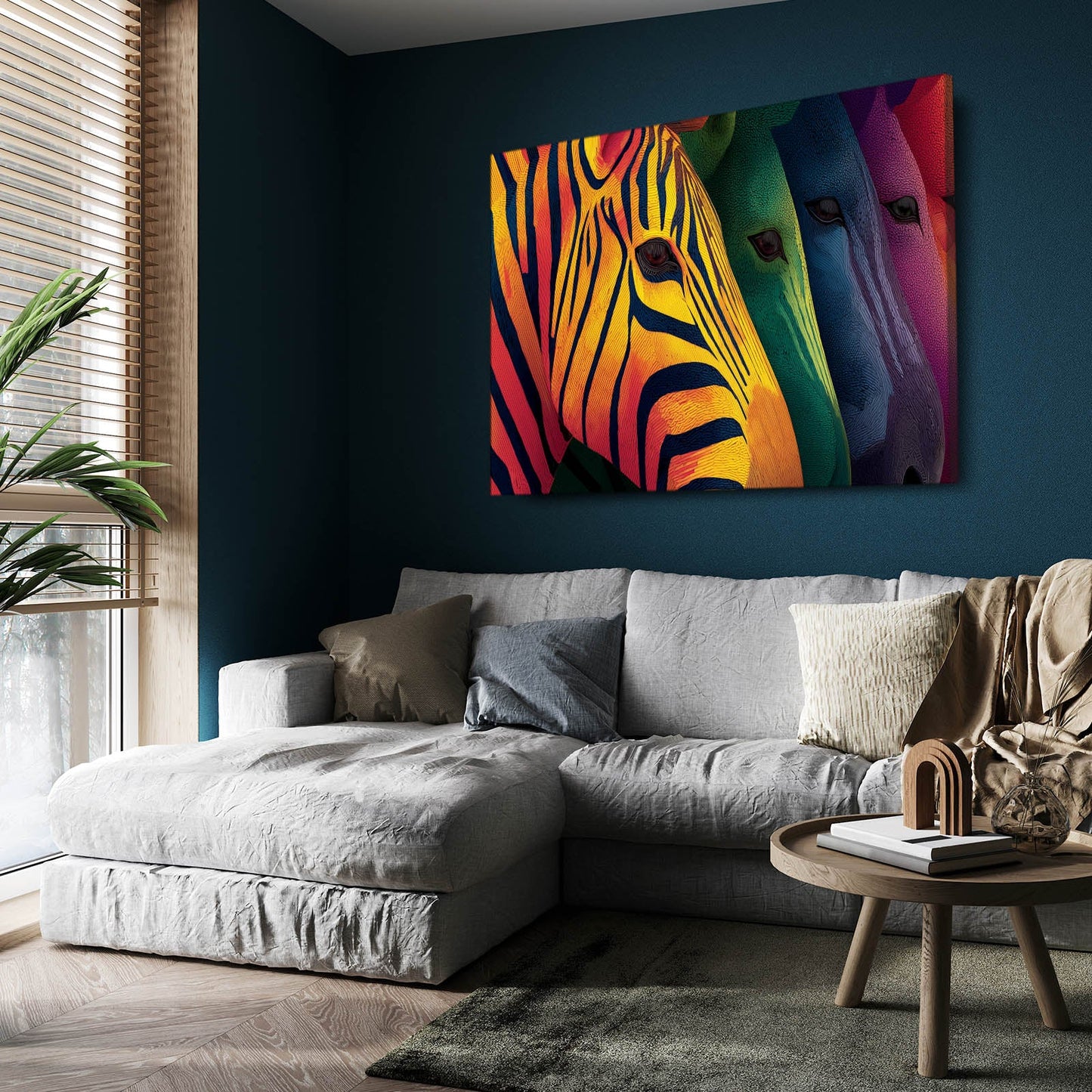 Abstract Zebra Prints – styled in a furnished interior