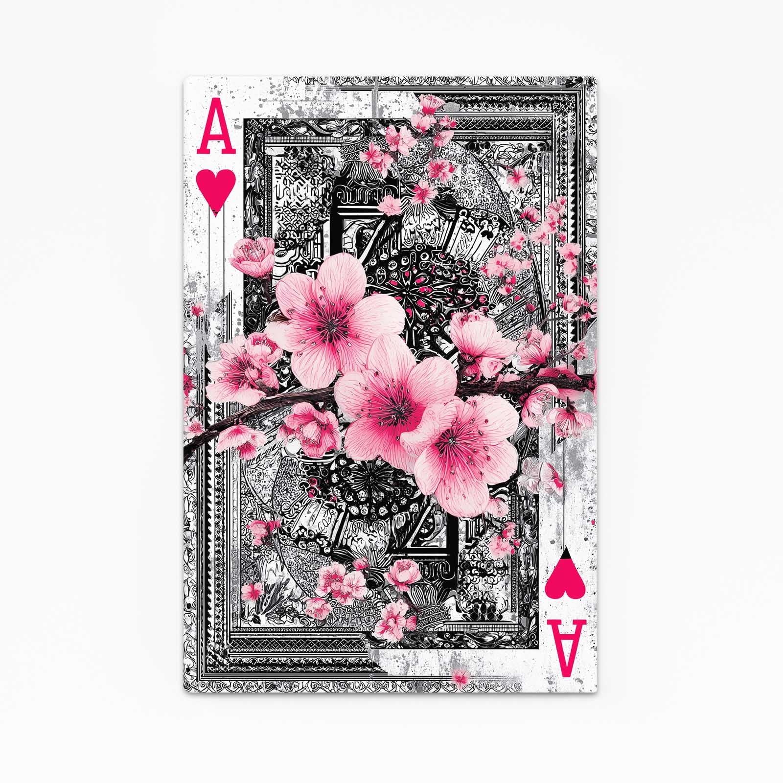 Ace Of Hearts Cherry Blossom Art – ace of hearts cherry blossom canvas print