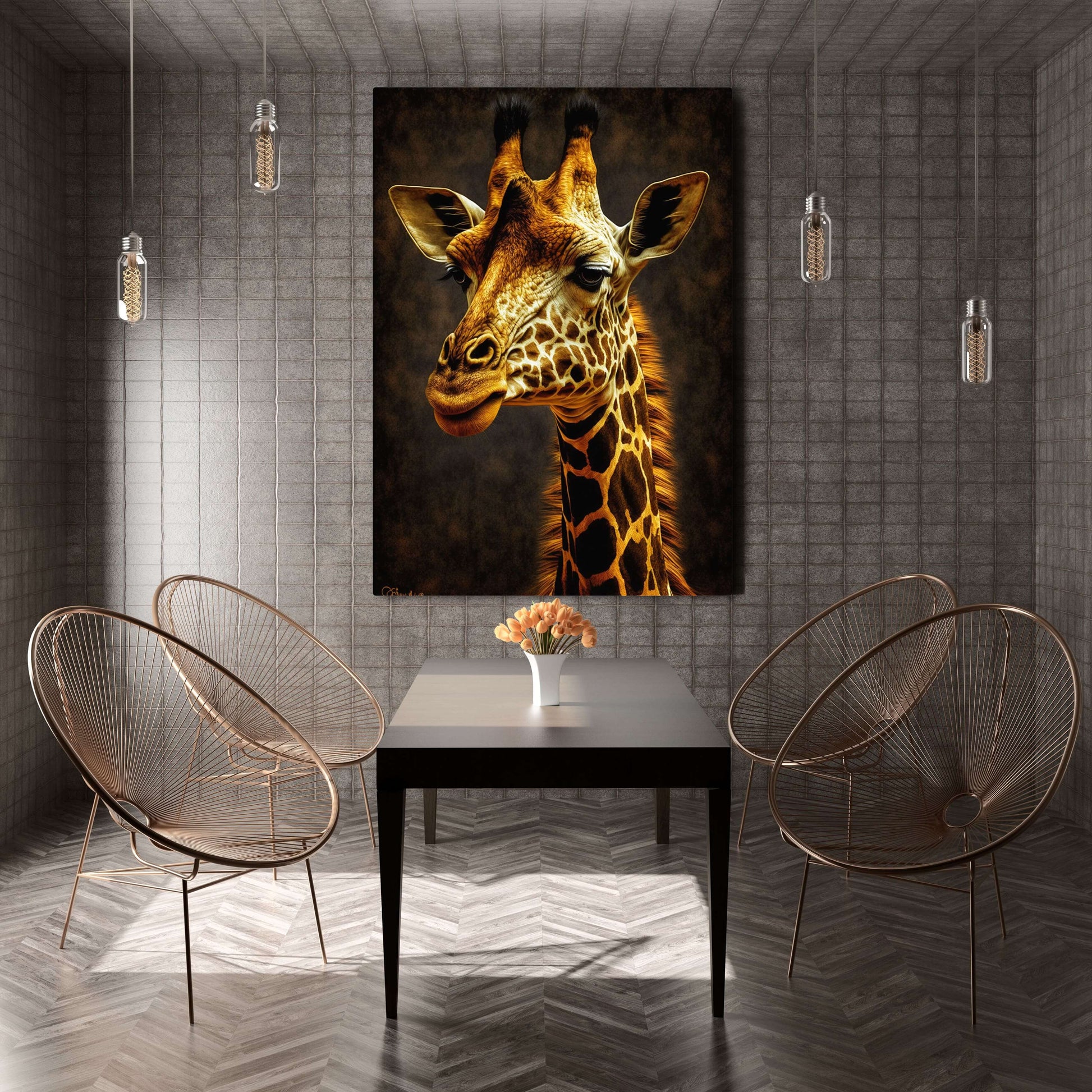African Animal Canvas Wall Art