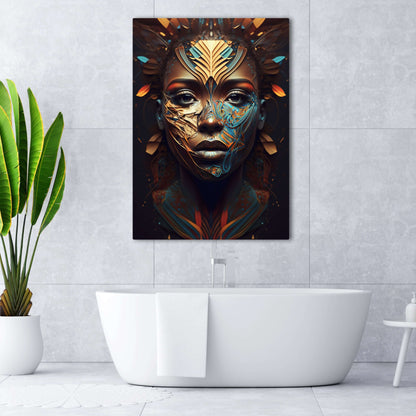African Celestial Mask Wall Art