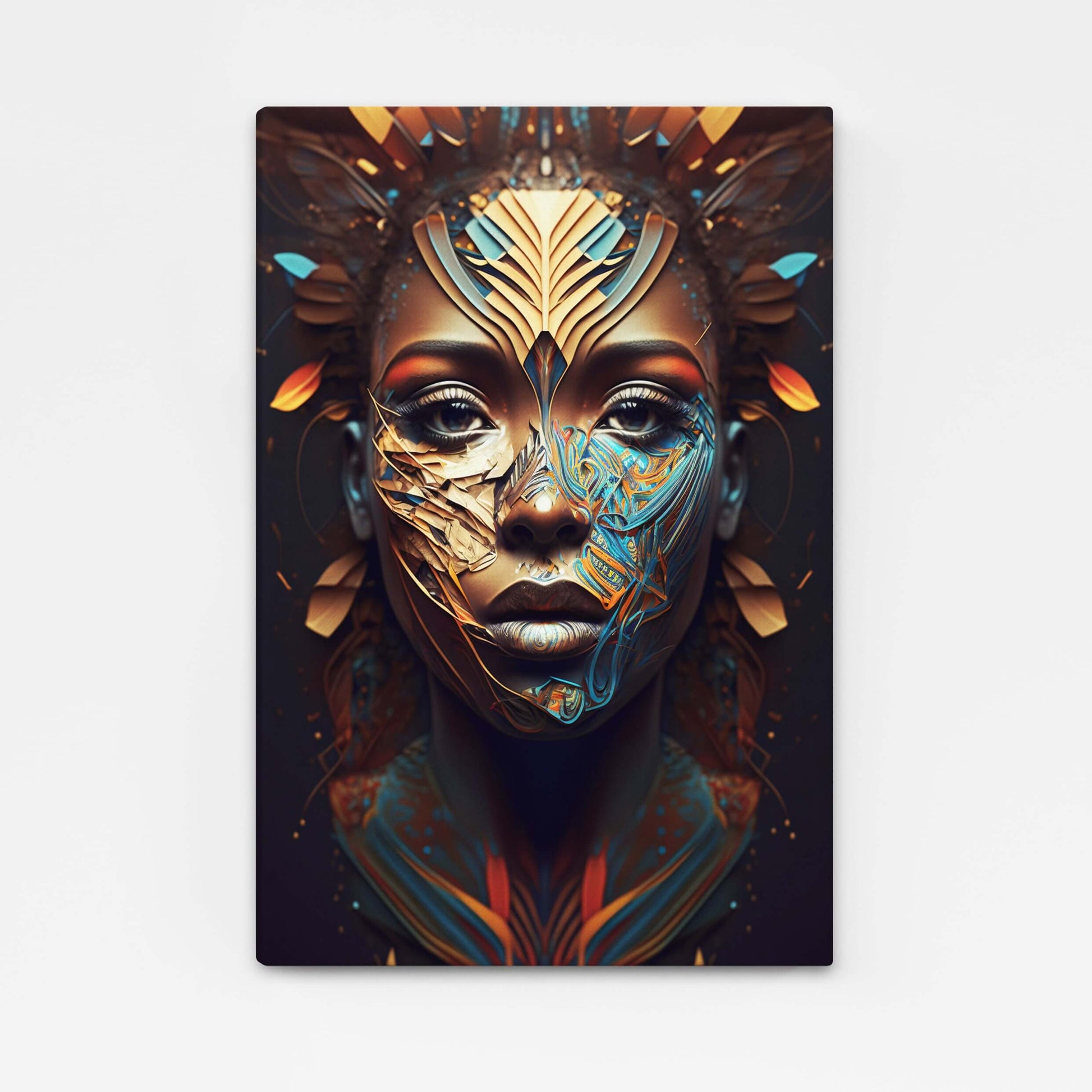 African Celestial Mask Wall Art
