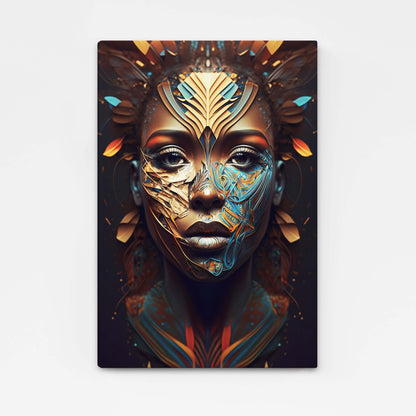 African Celestial Mask Wall Art