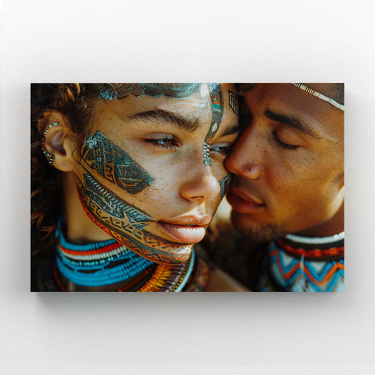 African Couple 3D Wall Art