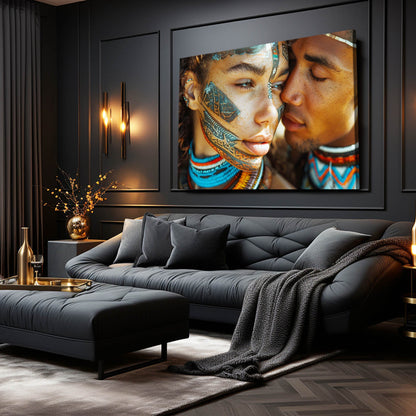 African Couple 3D Wall Art