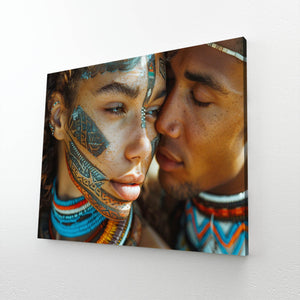 African Couple 3D Wall Art