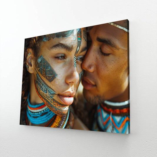African Couple 3D Wall Art