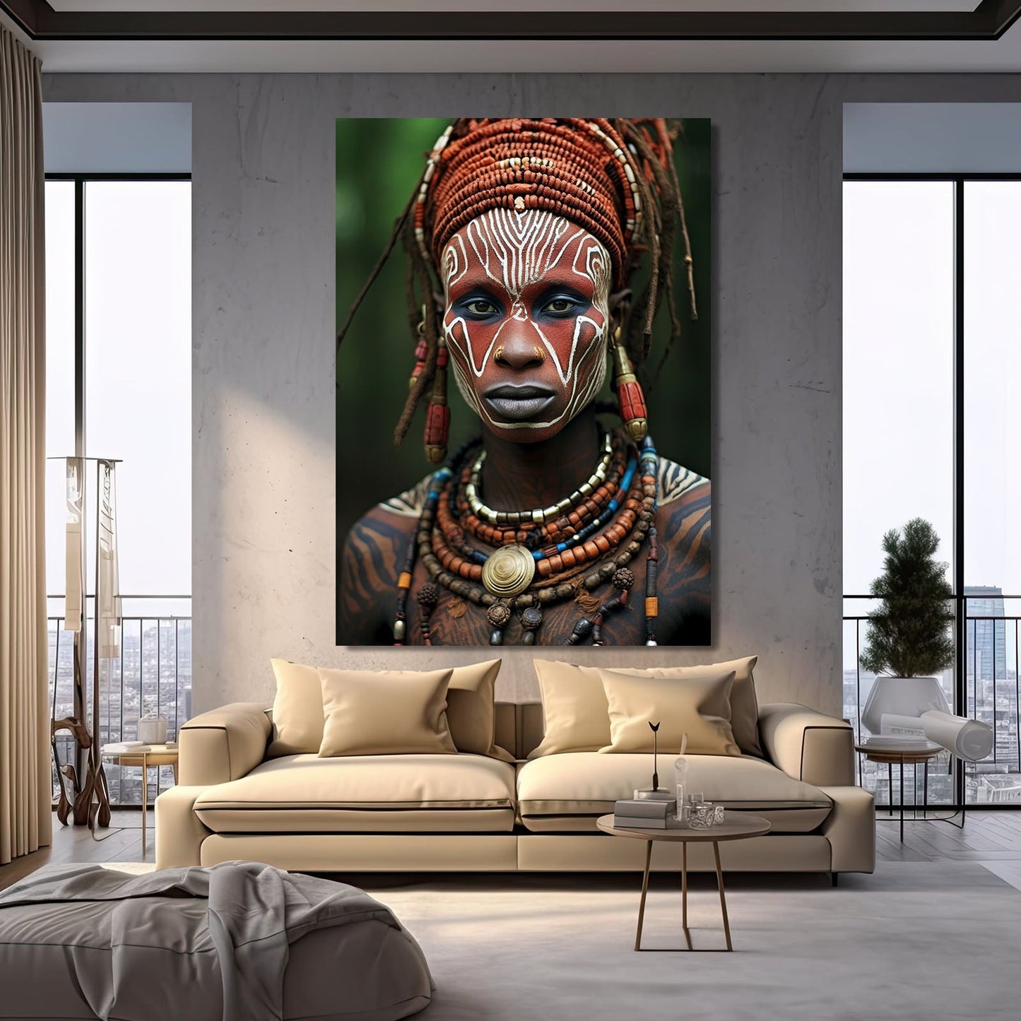 African Cultural Man Wall Art