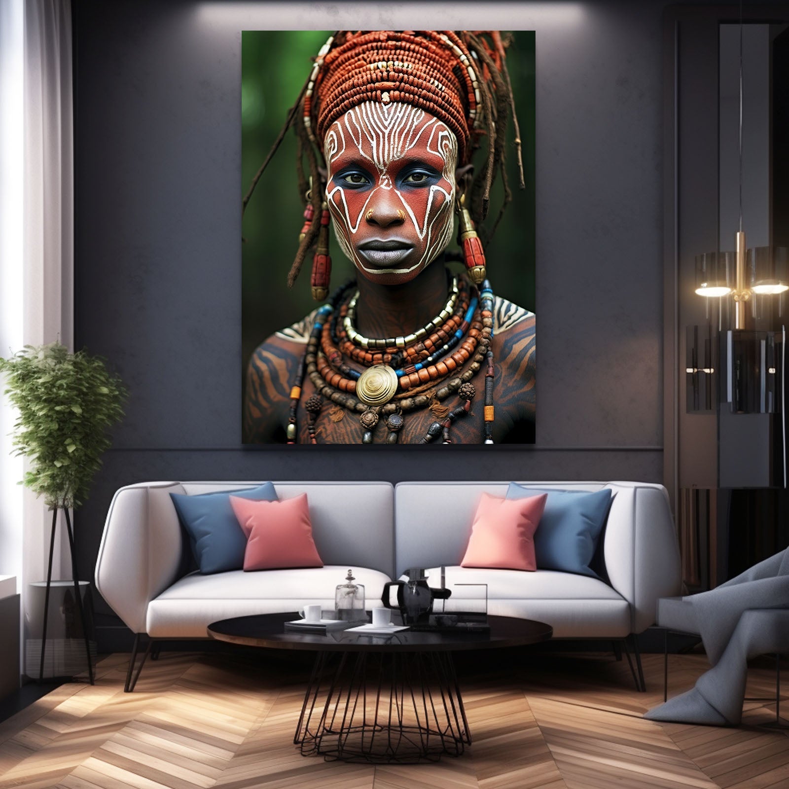 African Cultural Man Wall Art