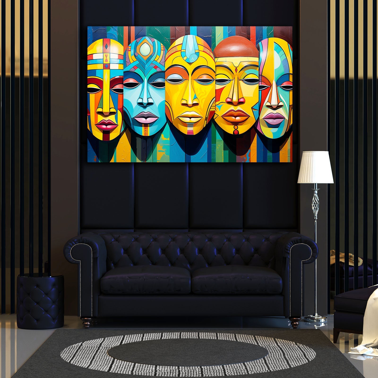 African Face Wall Art Decor