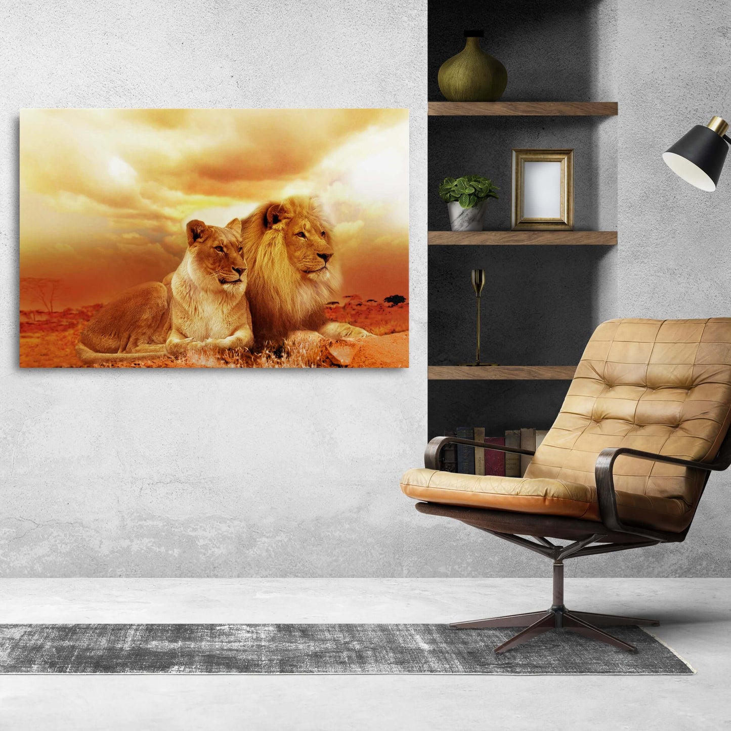 African Lion Wall Art