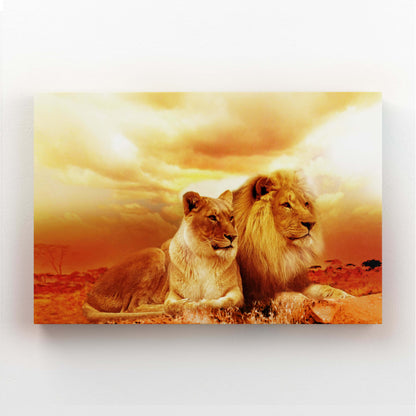African Lion Wall Art