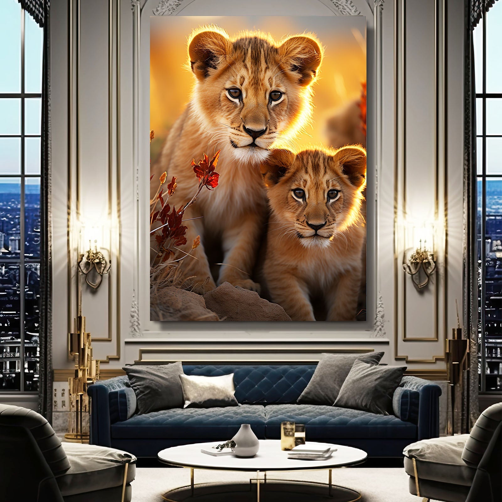 African Lions Wall Art
