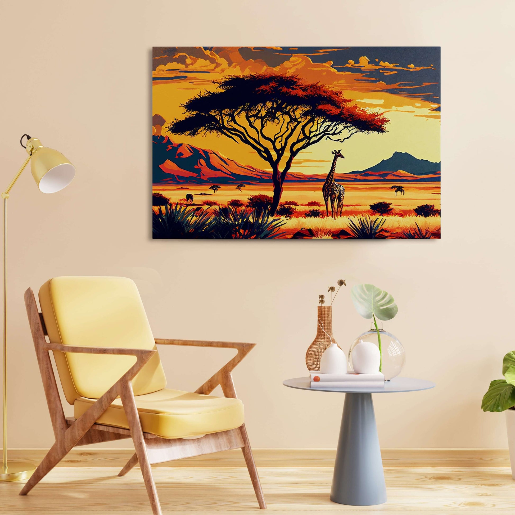 African Sunset Wall Art