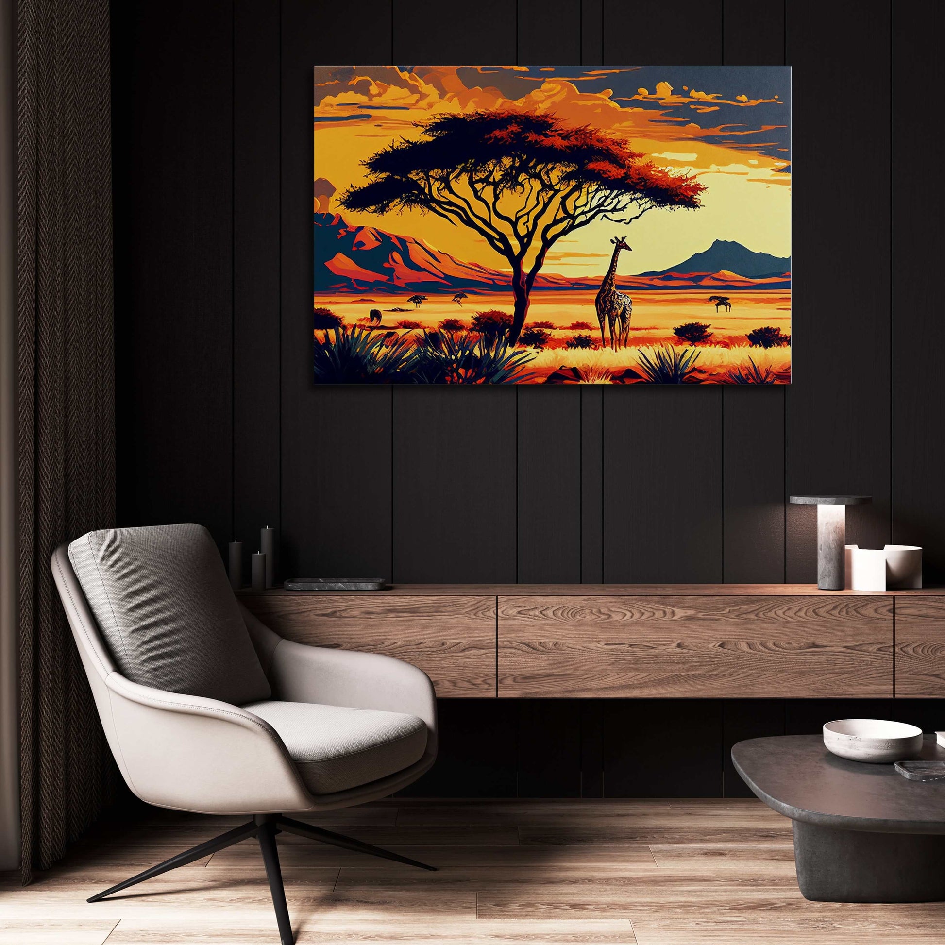 African Sunset Wall Art