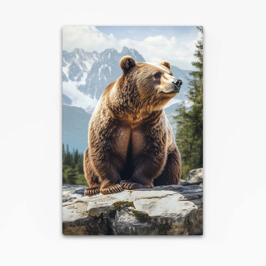 Alpine Rock Sentinel Bear Canvas — photography canvas print, canvas print on white background
