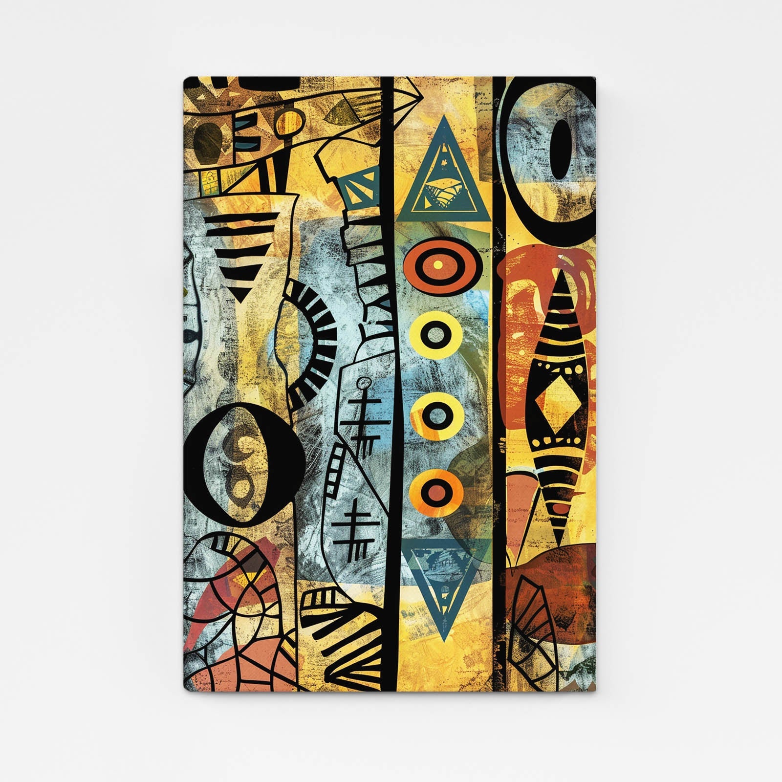 Amazing African Art Canvas — abstract canvas print in orange tones