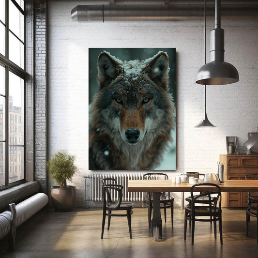Amazing Wolf Art — nature canvas print in brown tones, view 3