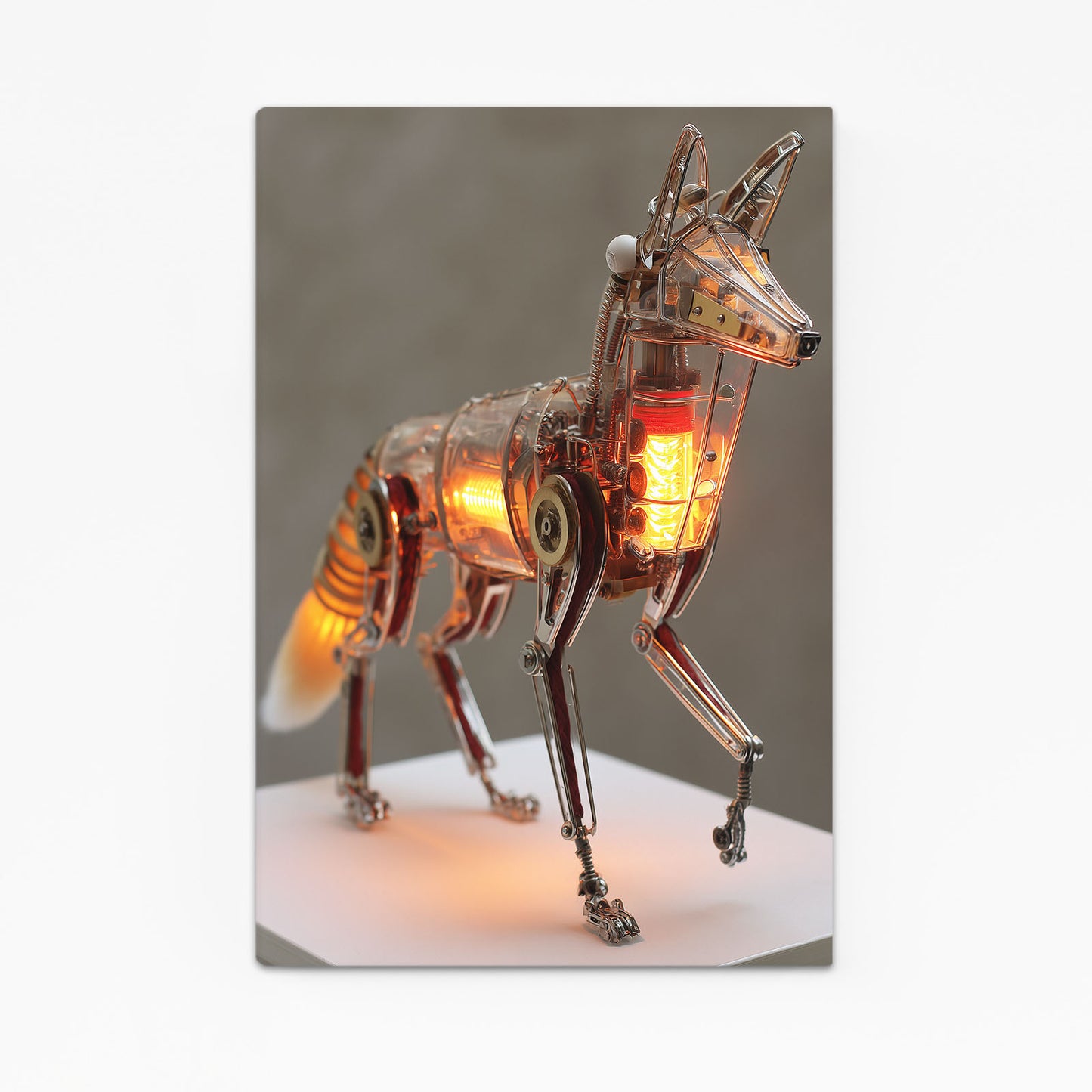 Amber Mechanical Deer Steampunk Wall Decor – amber mechanical deer steampunk canvas print