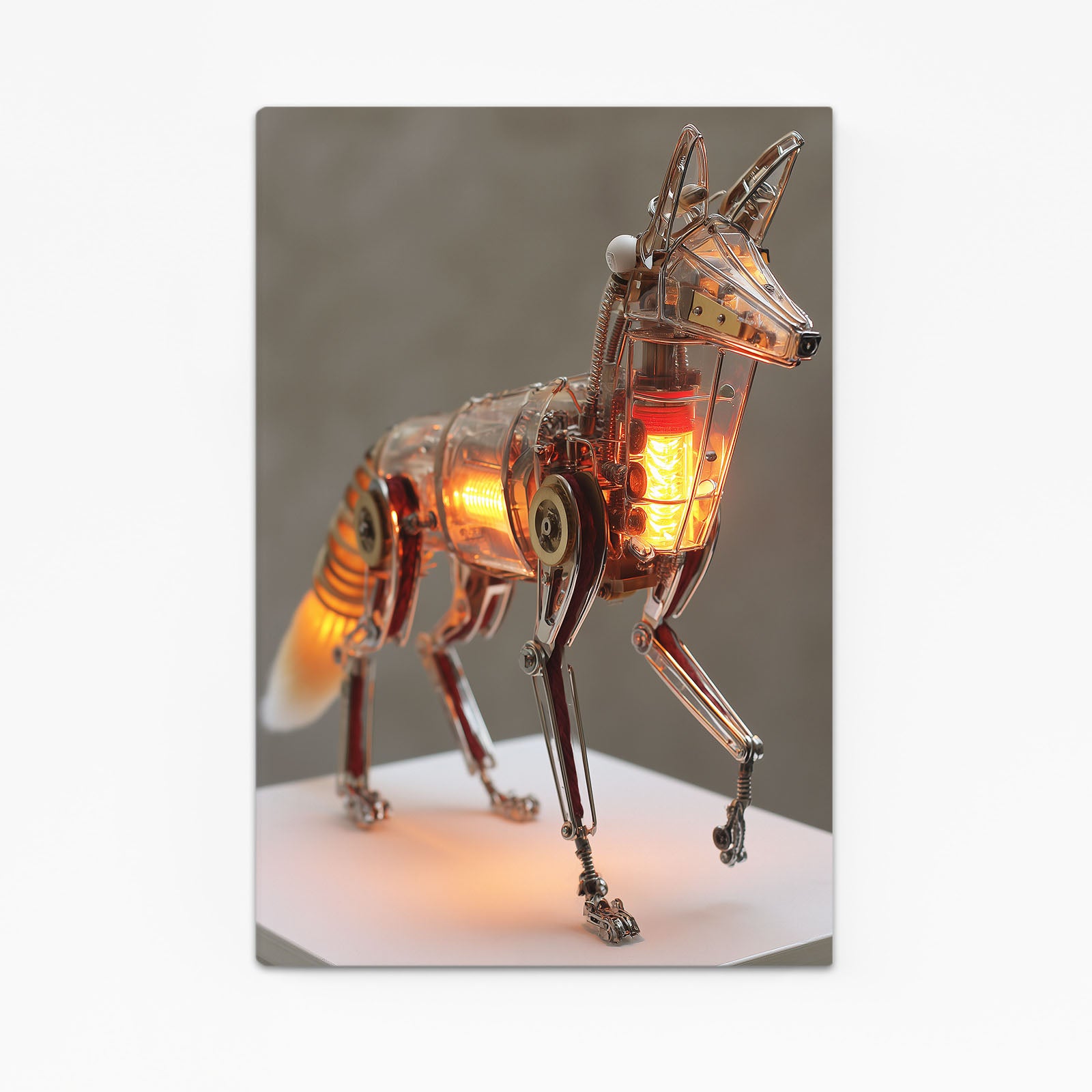 Amber Mechanical Deer Steampunk Wall Decor – amber mechanical deer steampunk canvas print