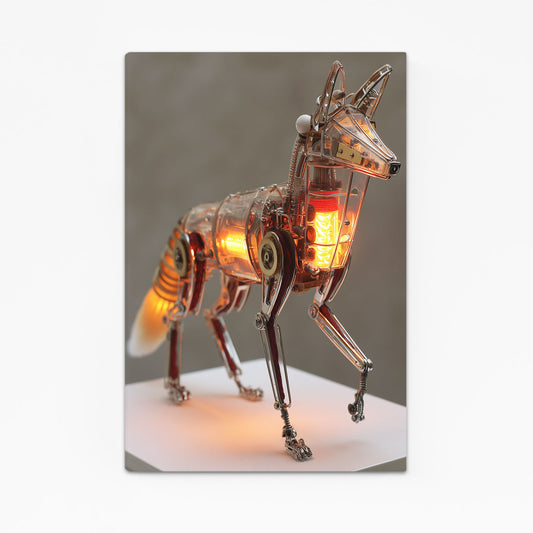 Amber Mechanical Deer Steampunk Wall Decor – amber mechanical deer steampunk canvas print
