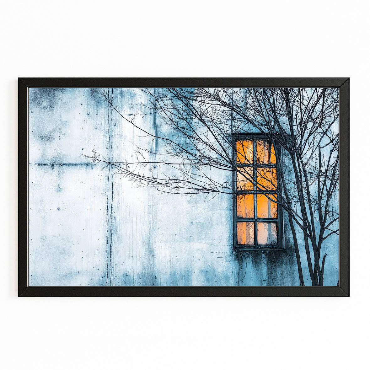 Amber Window Wall Art Photography — photography canvas print, with Premium Black frame on white background