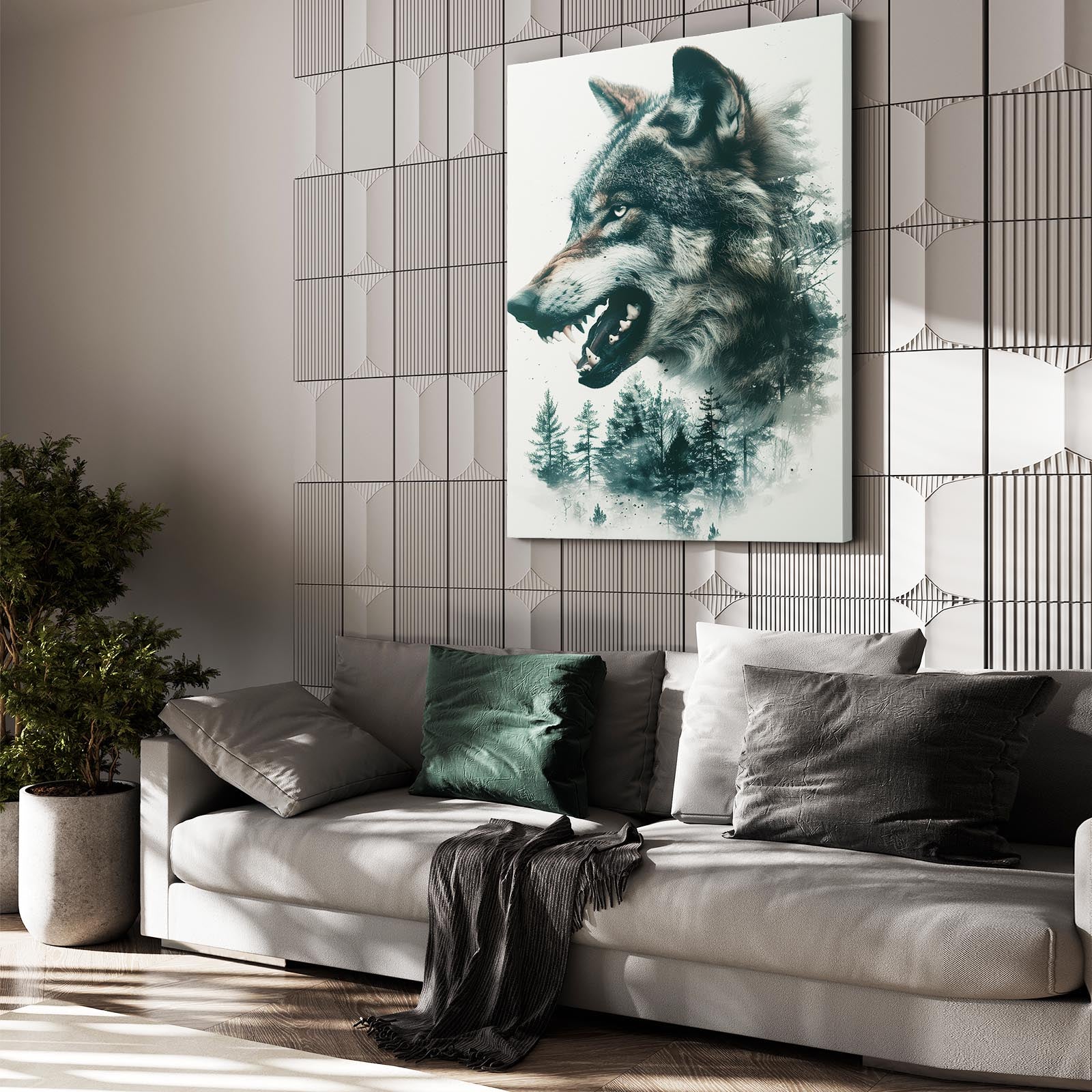Angry Wolf Art