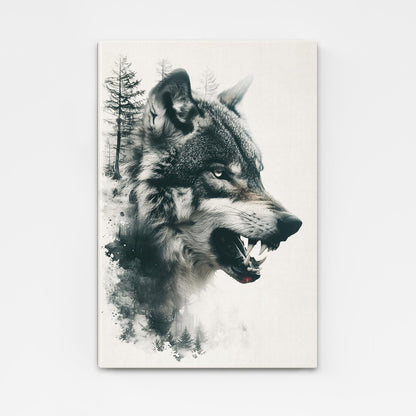 Angry Wolf Wall Art