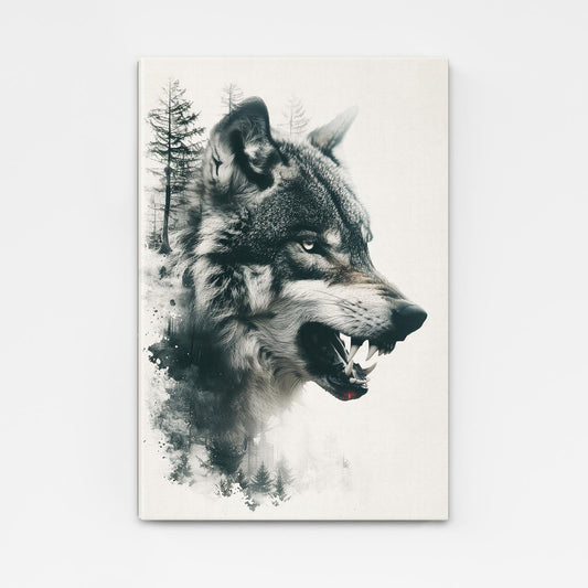 Angry Wolf Wall Art