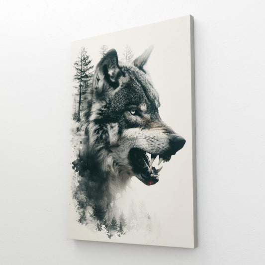 Angry Wolf Wall Art