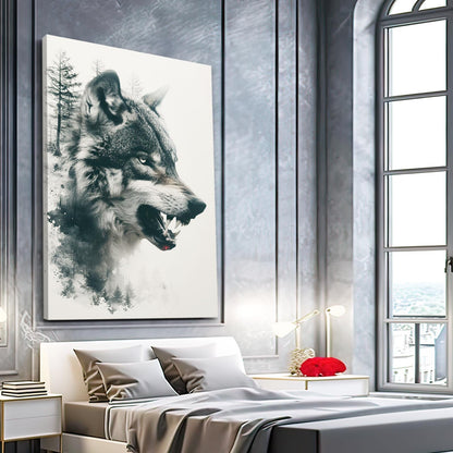 Angry Wolf Wall Art